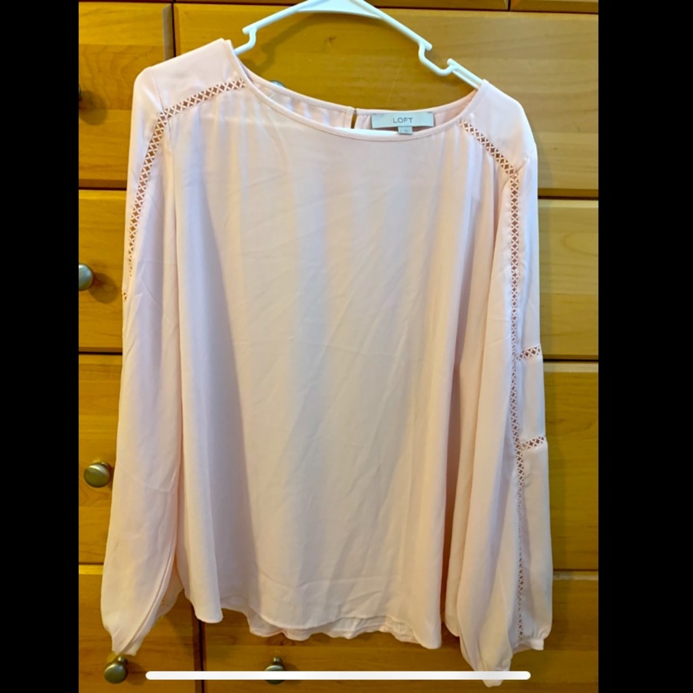 Baby pink LOFT blouse